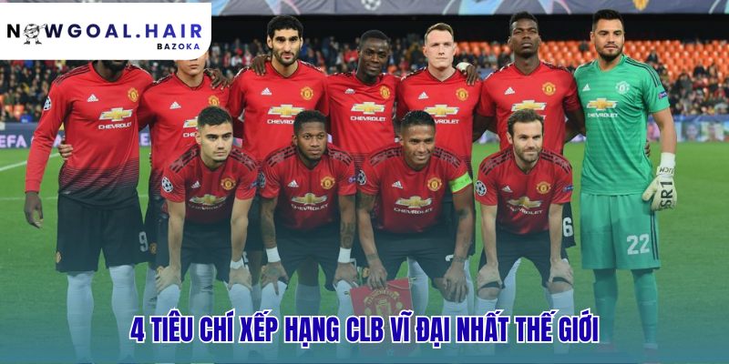 Tiêu chí xếp hạng những CLB vĩ đại nhất lịch sử bóng đá thế giới